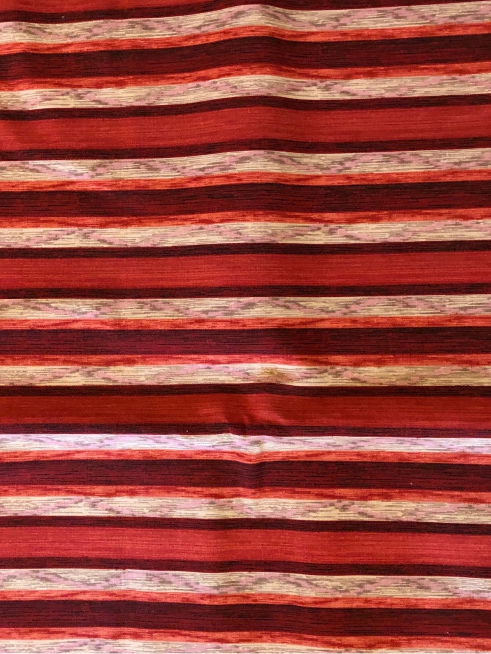 VTG Striped Fabric w/ Original Price Tag - 45” x 92”